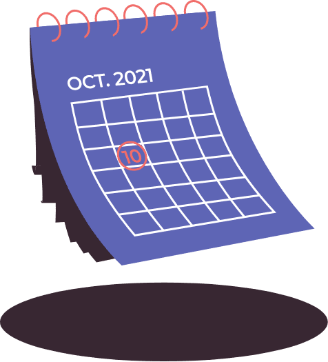 Ilustração de um calendário de papel